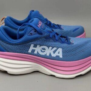 HOKA One One Bondi 8 Womens Size 9B Coastal Sky/All Aboard Running Shoes Comfort